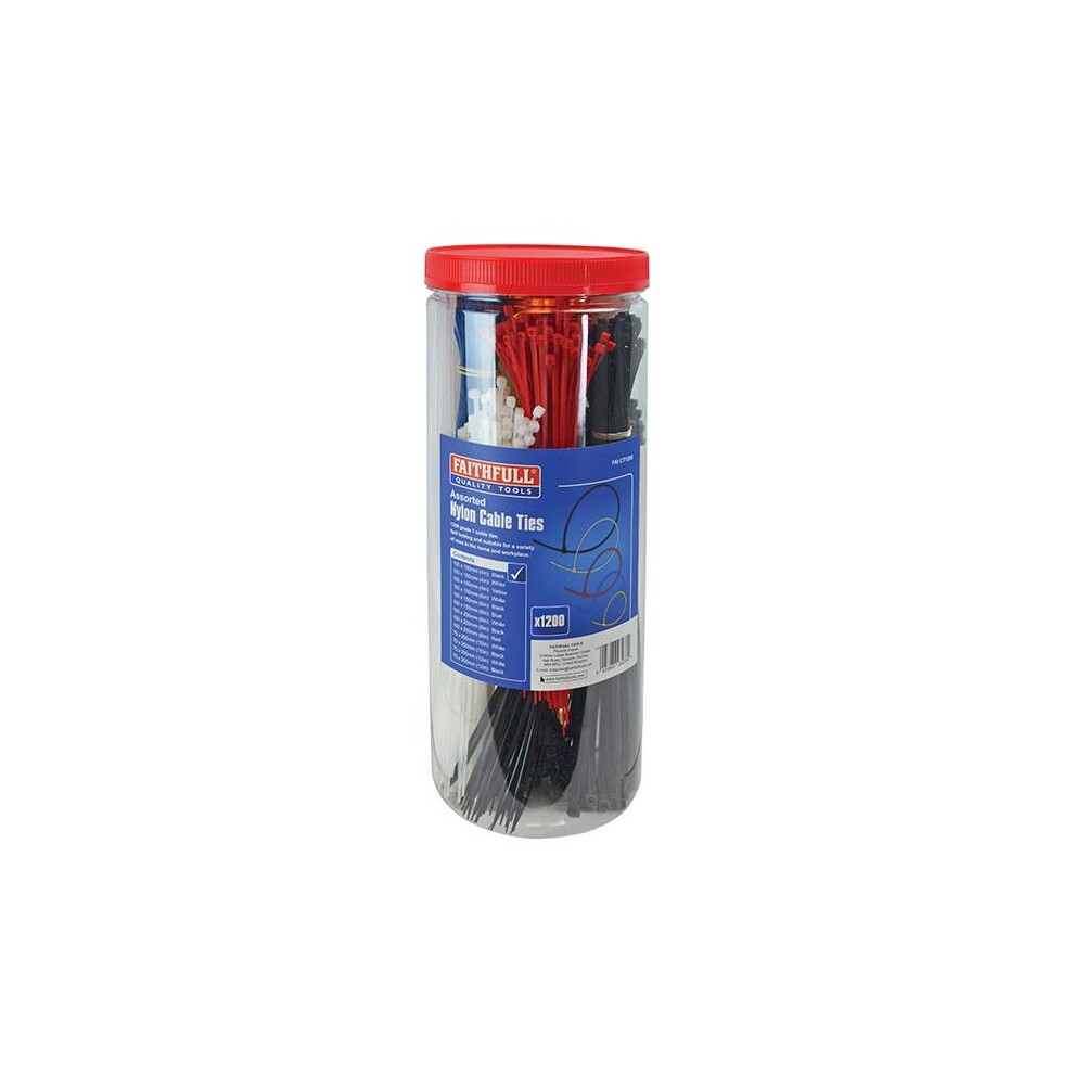 Faithfull Cable Ties (Barrel Pack 1200)
