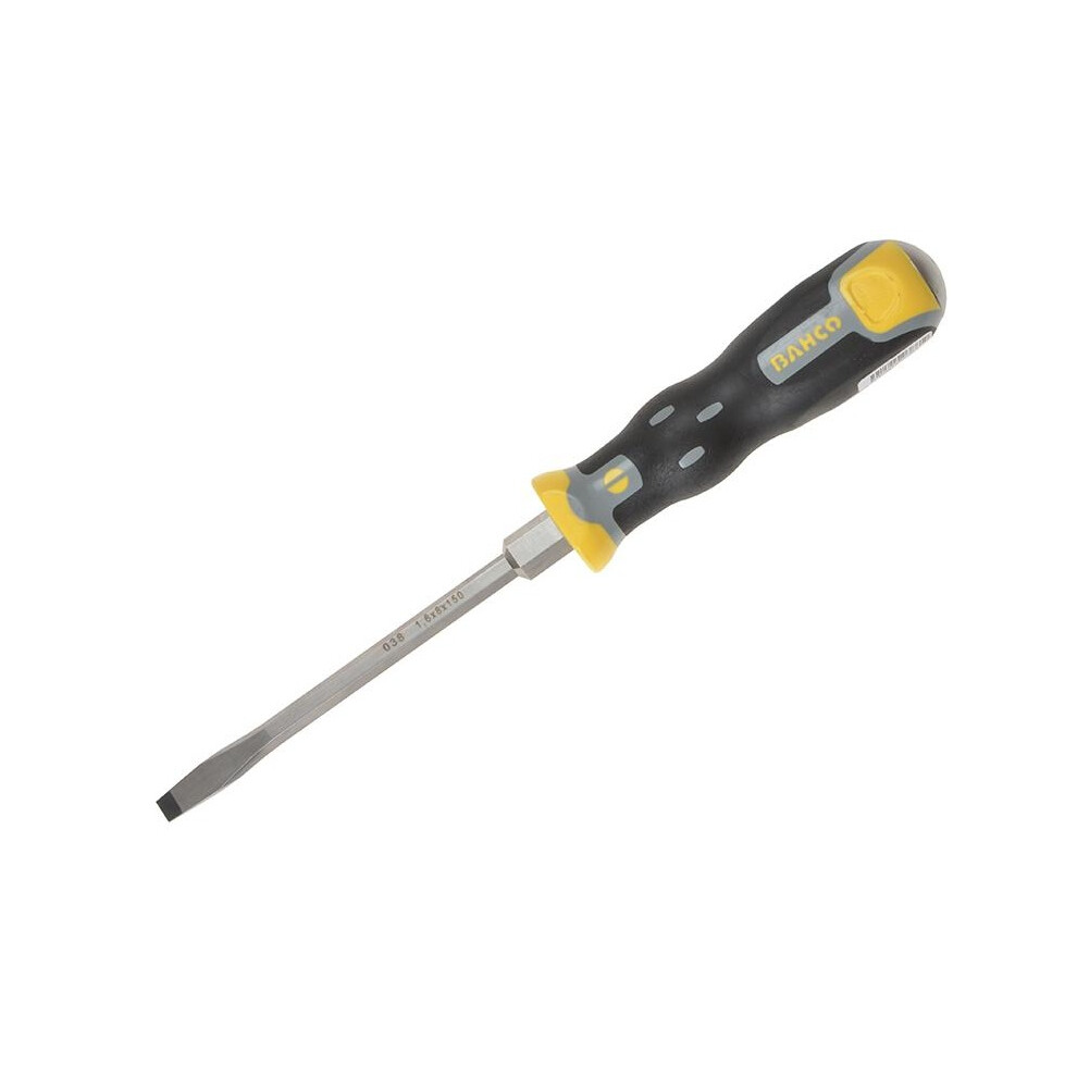Bahco Tekno+ Through Shank Screwdriver Flared Slotted Tip 6.5Mm X 125Mm