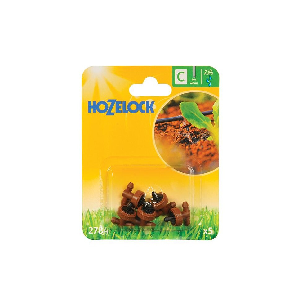 Hozelock 2784 In Line Pressure Dripper 4Mm (Pack 5)