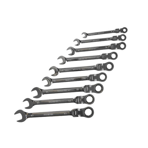 Faithfull Faithfull Ratchet Combination Spanner Flex Head Set, 9 Piece