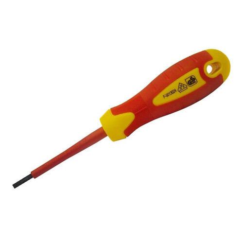 Faithfull Faithfull Slotted Soft Grip Vde Screwdrivers
