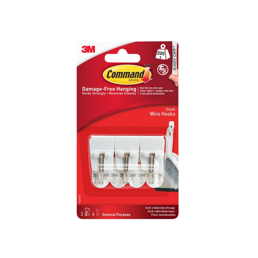 Command White Wire Hooks