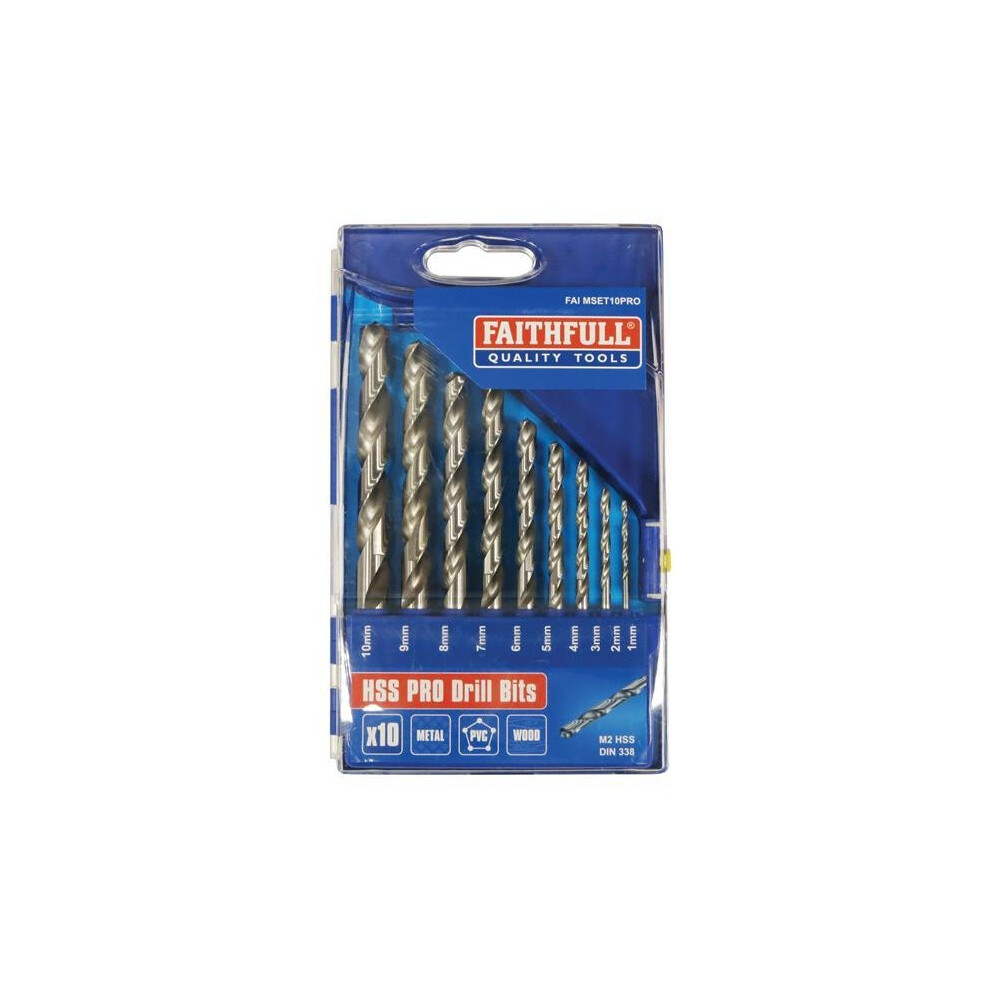 Faithfull Professional Hss Drill Set In Plastic Case - Multi Colour - Image 2