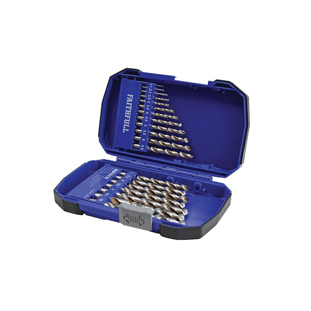 Faithfull Cobalt Hss Drill Set M35 1-10Mm 19 Piece