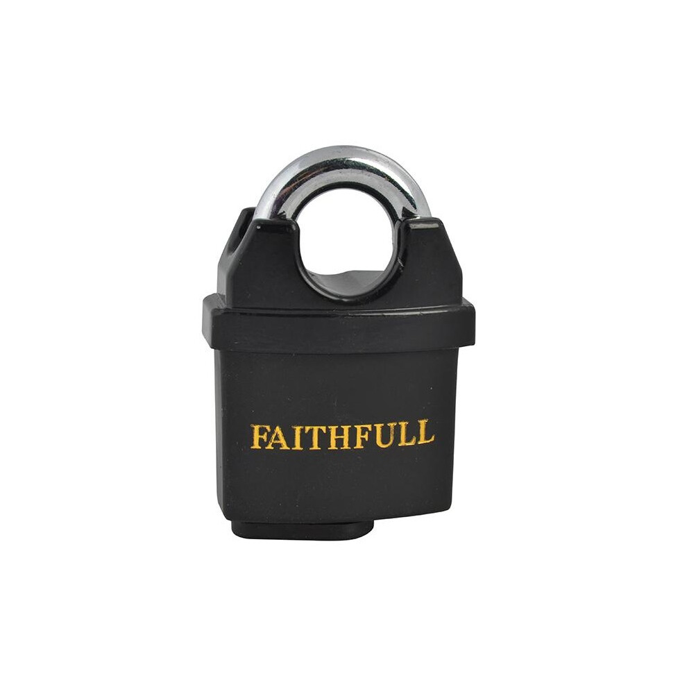 Faithfull Pvc Coated Brass Padlock 50Mm