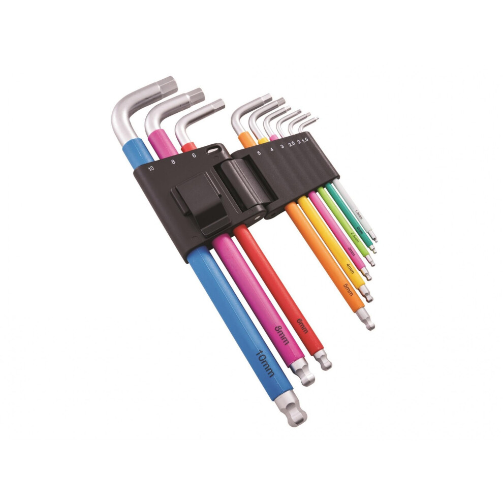 Faithfull Metric Multicoloured Hex Key Set, 9 Piece 5063750401935