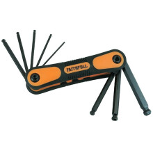 Faithfull Metric Folding Ball End Hexagon Key Set, 8 Piece