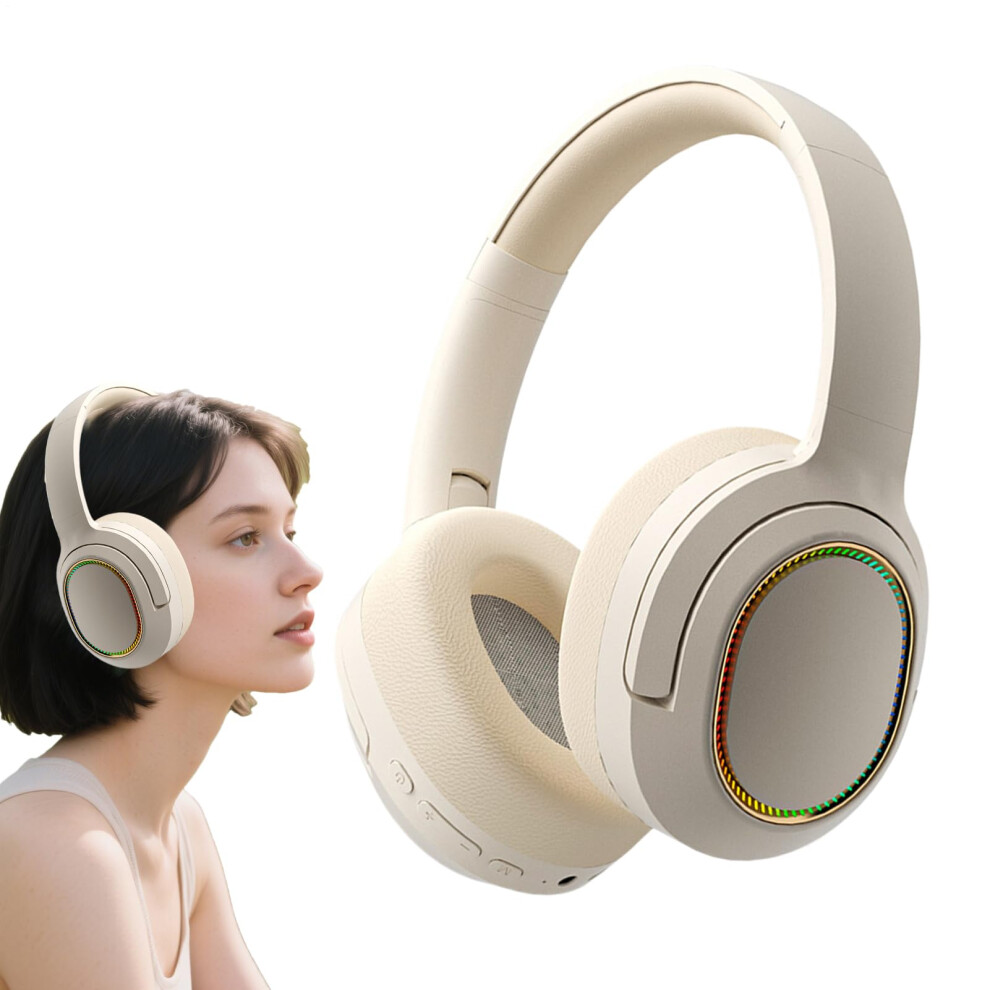 Wireless Headset Pc Overear Earpiece, Lightweight Foldable, Pc Compatible, Phone And Gym Use, Khaki 9412369156808