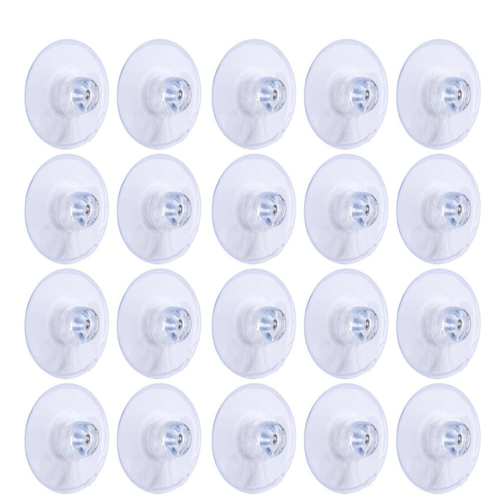 20 Packs 45Mm Large Suction Cup Plastic Sucker Pads Without Hooks, Clear 9365049897679