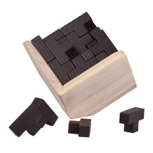 Minsuo Skill Toy Cube Puzzle Toy Puzzle Mat Puzzle Intellectual Toy Thinking Sports Toy Casual Luban Lock Combination Wooden