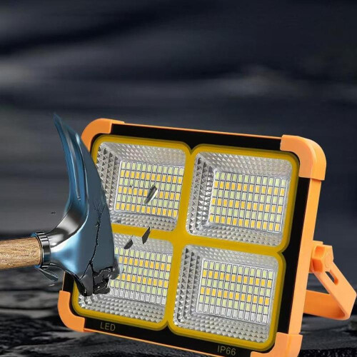 LED Work Light Rechargeable for Emergency Situations, Solar Work Light Portable 2 Charging Methods IP66 Waterproof Durable Design, Rechargeable Work 2