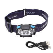 Oplaadbare hoofdlamp, lange brandduur, superheldere LED met bewegingssensor, waterdicht voor buitenactiviteiten.