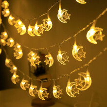 USB Powered Fairy Lights, Indoor Outdoor Ready with Shatter Proof Construction, Moon and Star LED String Lights with Remote Control, Cool to the