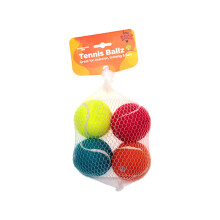 Interaktives Quietschball-Apportierspielzeug für Hunde, Tennisbälle aus Naturkautschuk, fördert Reaktionsvermögen und Sprungkraft, bissfest und