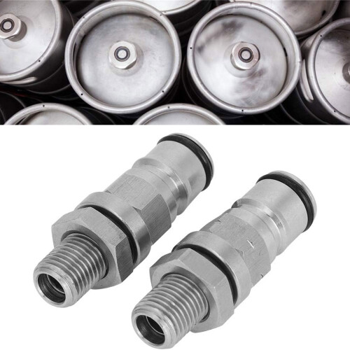 2 Pack Convenient Ball Lock Adapter Reliable Gas Valves Easy to 1