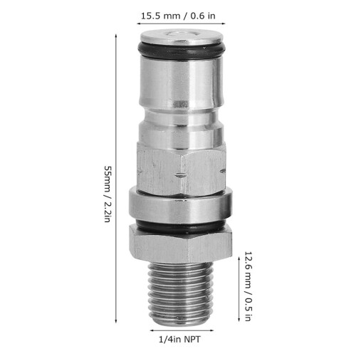 2 Pack Convenient Ball Lock Adapter Reliable Gas Valves Easy to 2