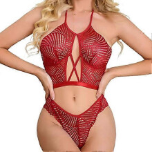 (As show, Medium) Matching Women's Bra and Panty Sets, 2 Piece red Lace Lingerie for Women, Red Underwear