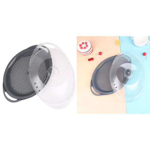 Leak Proof Silicone Baking Mat Plastic Steaming Tray Lid Kitchen 1