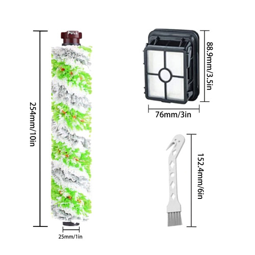 Roller Brush HEPA Vacuum Filter Attachment for CrossWave 1785G 2