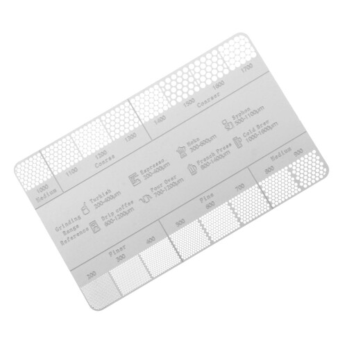Grind Reference Card Coffee Grind Size Ruler-English Style