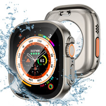 Screen Protector Case for Apple Watch 49mm Waterproof 2In1 360 Front And Back Tempered Glass PC Face Cover For Ultra 2/3