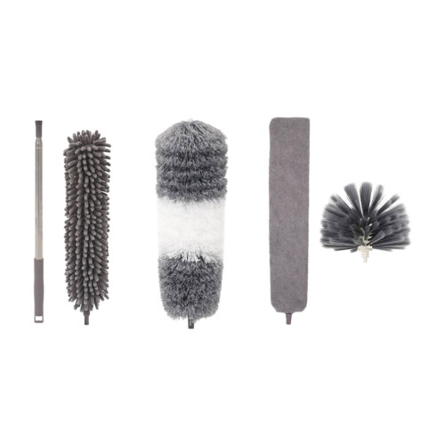 Brosse de plumeau de plafond avec-un ensemble de cinq pièces