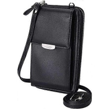 (As show, Black) Small Crossbody Bag Cell Phone Purse Wallet with Credit Card Slots for Women