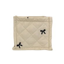 Large Capacity Quilted Basket Safe for Family Use-bow tie