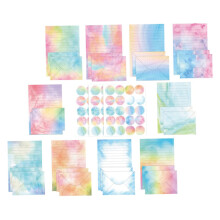 1Satz Watercolor Letter Paper Set Decorative Stationery Kit With Envelopes For Invitations And Creative Writing For Parties And DIY Projects