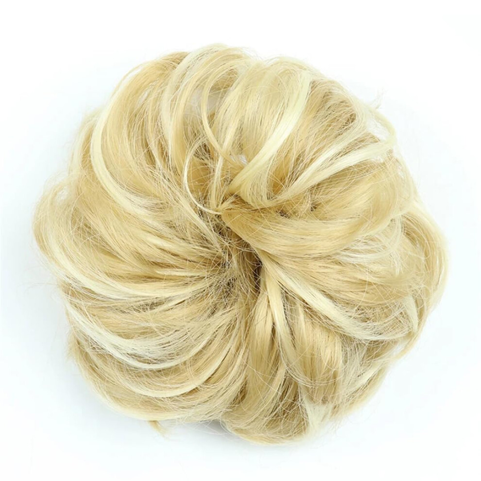 Unisex Synthetic Hair Bun Messy Chignon With Tassels Ponytail Extensions Wave Bun
