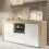 Sideboard 145cm Aurora - Oak & White Gloss Doors 1