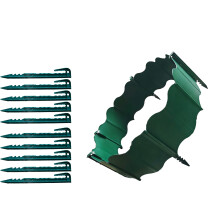 Barrière de jardin fixe, bordure de jardin en plastique,-Vert