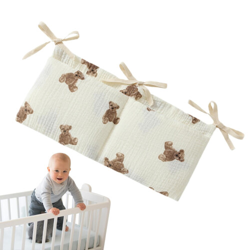 Nappy Caddy Organiser with 2 Pockets, Bedside Caddy for Cot, Nursery Boo Bear