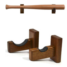 Baseball Softball Bat Wall Mount With Felt Liner And Hidden Screws Horizontal Bat Holder Easy To Hang On Wall