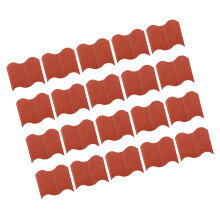 20 stuks Eenvoudig te monteren hekpanelen Snelle-steenrood