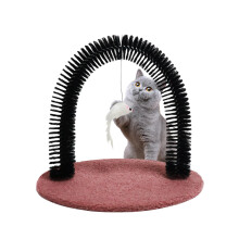 Grooming Arch Brush for Cats Hair Cleaning Brushes for Kittens Coat Care RedBrown