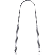 Tongue Scraper Stainless Steel, UShaped Tongue Cleaner Fresh Breath Restored Taste, 304Grade Dental Hygiene Tool