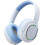Wireless Headset PC OverEar Lightweight Foldable Blue For Work And Phone Compatible With PC And Mobile 5