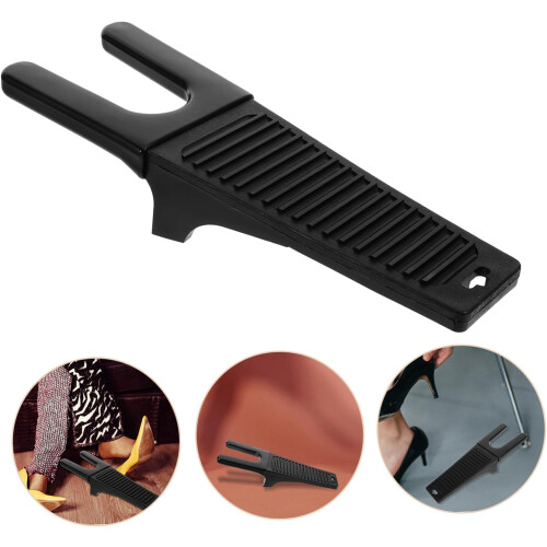 1 x Shoe Puller Tool for Removing Shoes Boot Puller Offer Tool for Pulling Shoes Boot Jack Heavy Design Black Boots Black ABS 2