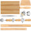 Pasta Tool Set Wooden Thread Rolling Pin Dough Scraper Gnocchi Board Dumpling Maker Suitable for Kitchen Cooking Ref: 7383 4