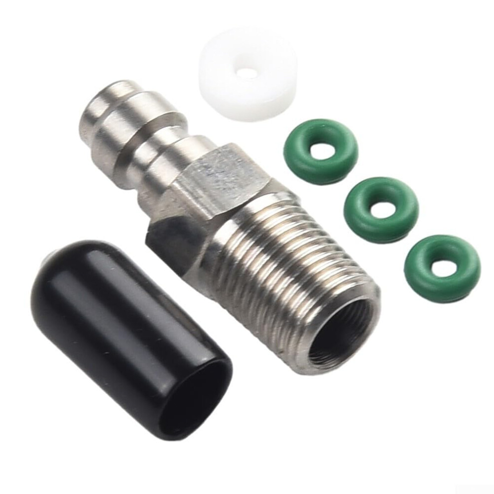 Stainless Steel Pcp Pneumatic Quick Fitting,M10x1 1/8Npt Air Supplement Connector For Pressure Pumps 8Mm Male Coupling(M10) White/Black 9365049899741