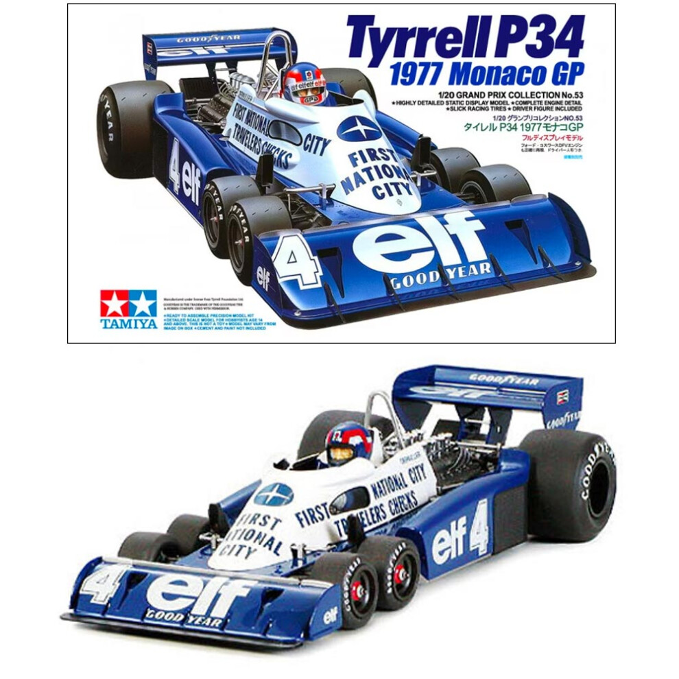 Tamiya Tyrrell P34 Monaco 1977 - 1/20 F1 Model Kit - 20053