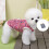 Gilet floral chaud pour chiens de taille moyenne et-M Rose 2