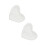 Les caboteurs décoratifs de napperon de forme de coeur-Blanc 1