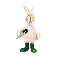 Figurines de lapin de printemps, Sculptures-Tiens un parapluie
