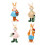 Resin Rabbit Figurines Spring Rabbit Statues-flower back frame 2