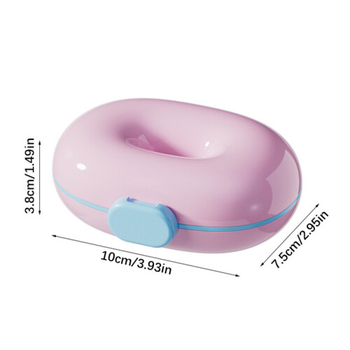 Weekly Medicine Container With Lid Plastic Materials Home-Pink 2