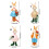 Resin Rabbit Figurines Spring Rabbit Statues-flower back frame 4