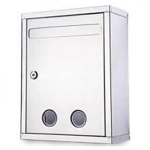 Stainless Steel WallMounted Mailbox with Lock – Compact Mailbox for Home, Office, and School (30 * 15 * 40cm) 30*15*40cm Silver