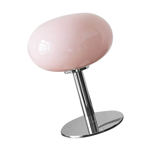 Dimmable Bedside Lamp, Simple Modern Table Lamp with Iron Base for Reading Home (Pink)